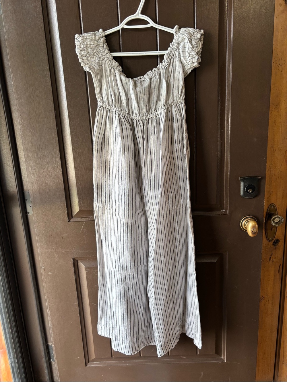 Free People light grey and Black Striped jumper women’s small